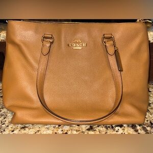 Coach Camel Brown Large Leather Tote